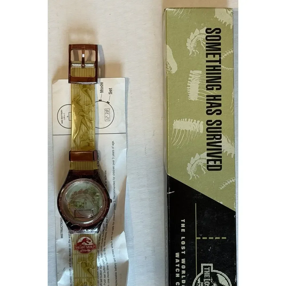 1997 Burger King Watch Vintage Jurassic Park Something Has Survived NIB untested